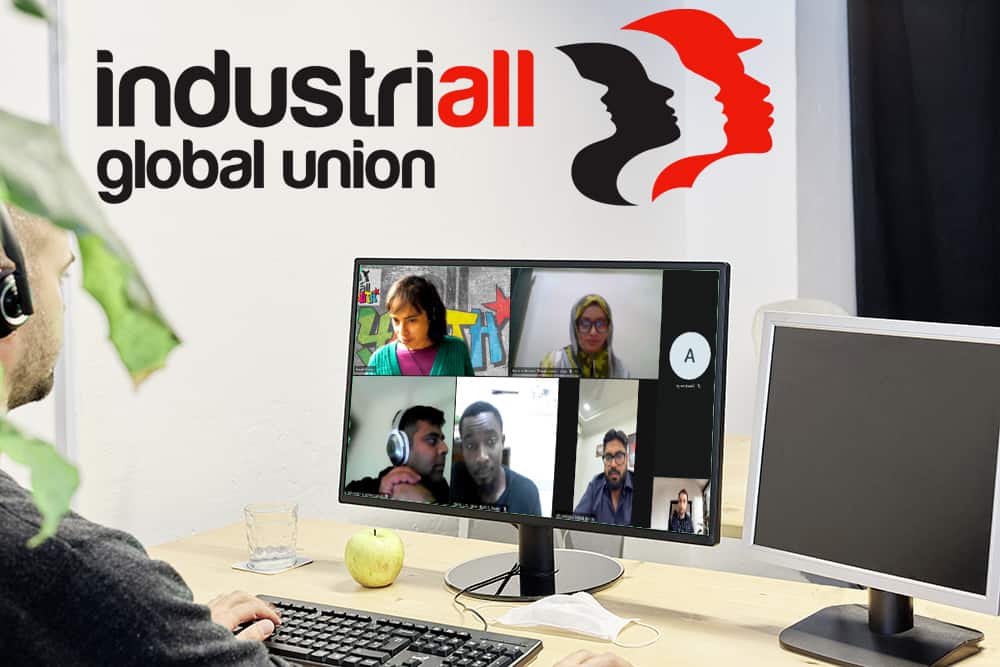 webconférence entre les jeunes syndicalistes d'industriall Global Union