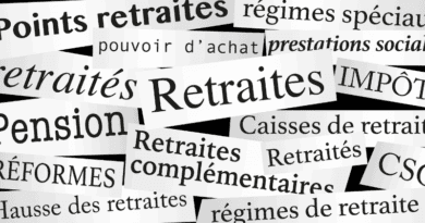 Plusieurs titres en noir et blanc sur Retraites, pension, régimes spéciaux, retraités