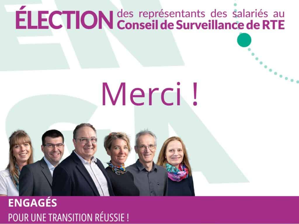 Merci avec les photos des candidats RTE aux élections CS