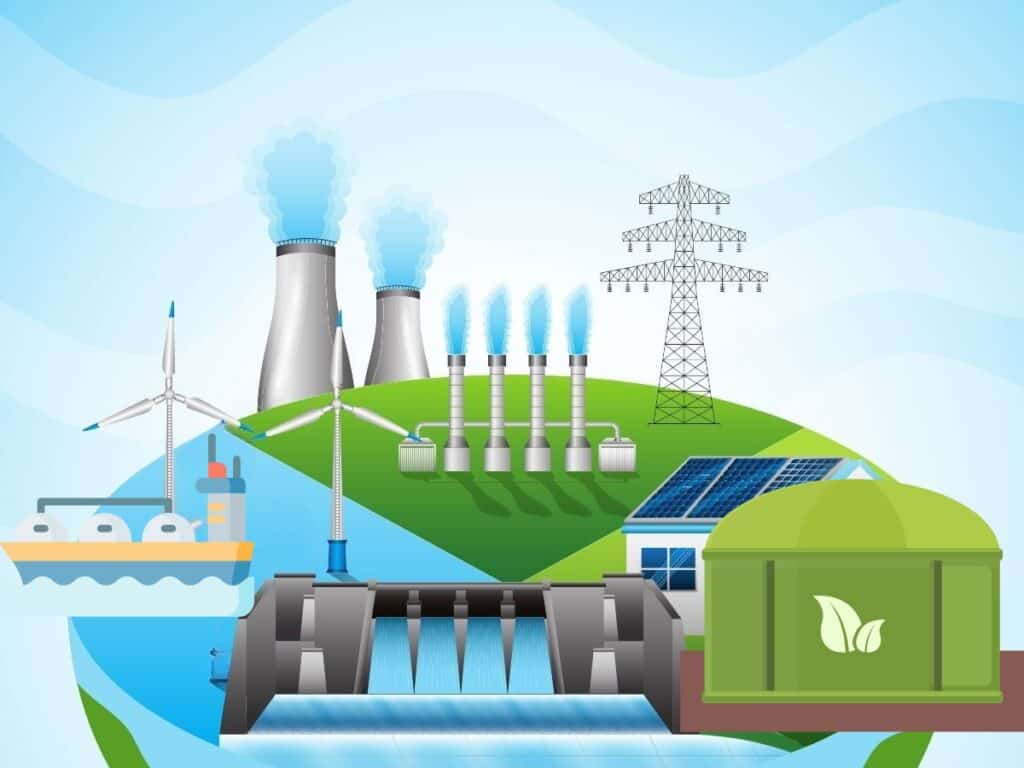 Différents modes de production d'énergie