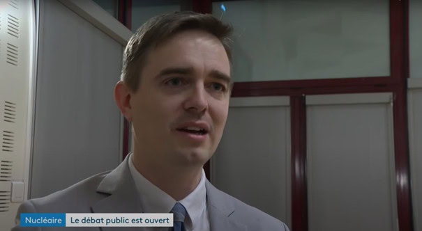 Gros plan d'Alexis Quentin dans un reportage de France 3